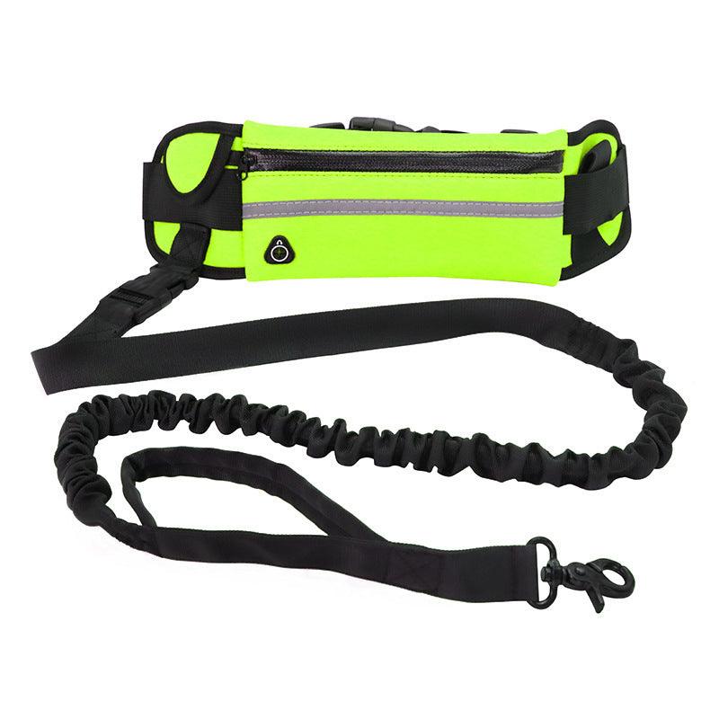 Ultimate Hands-Free Dog Leash Belt With Bungee Leash, Phone Pocket,