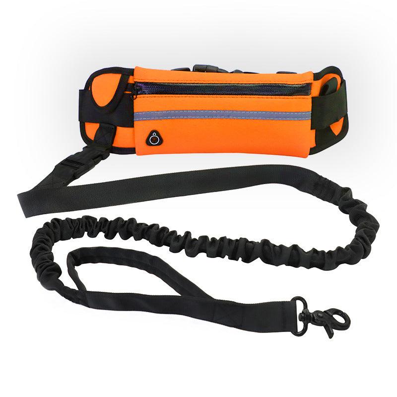 Ultimate Hands-Free Dog Leash Belt With Bungee Leash, Phone Pocket,